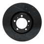 DFC Brake Rotor - Drilled and Slotted - Black 633-02085D