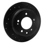 DFC Brake Rotor - Drilled and Slotted - Black 633-03029R