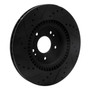 DFC Brake Rotor - Drilled and Slotted - Black 633-03003R