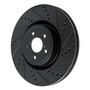 DFC Brake Rotor - Drilled and Slotted - Black 633-13014R