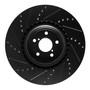 DFC Brake Rotor - Drilled and Slotted - Black 633-13014R