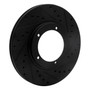 DFC Brake Rotor - Drilled and Slotted - Black 633-02001R