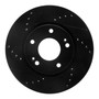 DFC Brake Rotor - Drilled and Slotted - Black 633-03016L