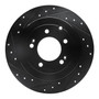 DFC Brake Rotor - Drilled and Slotted - Black 633-03052L