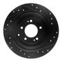 DFC Brake Rotor - Drilled and Slotted - Black 633-03052L