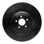 DFC Brake Rotor - Drilled and Slotted - Black 633-20027R