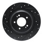DFC Brake Rotor - Drilled and Slotted - Black 633-21049L