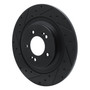 DFC Brake Rotor - Drilled and Slotted - Black 633-21049L