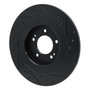 DFC Brake Rotor - Drilled and Slotted - Black 633-21049L