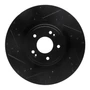 DFC Brake Rotor - Drilled and Slotted - Black 633-21038L
