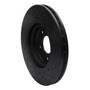 DFC Brake Rotor - Drilled and Slotted - Black 633-20011L