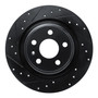 DFC Brake Rotor - Drilled and Slotted - Black 633-27058L