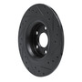 DFC Brake Rotor - Drilled and Slotted - Black 633-27058L