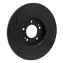 DFC Brake Rotor - Drilled and Slotted - Black 633-21049R