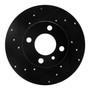 DFC Brake Rotor - Drilled and Slotted - Black 633-31006L