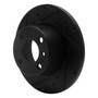 DFC Brake Rotor - Drilled and Slotted - Black 633-31006L
