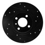 DFC Brake Rotor - Drilled and Slotted - Black 633-31006L