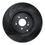 DFC Brake Rotor - Drilled and Slotted - Black 633-21039R