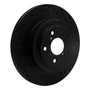 DFC Brake Rotor - Drilled and Slotted - Black 633-13019R