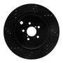 DFC Brake Rotor - Drilled and Slotted - Black 633-13040R