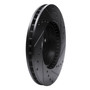 DFC Brake Rotor - Drilled and Slotted - Black 633-27015L