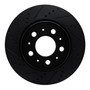 DFC Brake Rotor - Drilled and Slotted - Black 633-26002L
