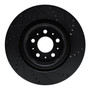 DFC Brake Rotor - Drilled and Slotted - Black 633-26002L