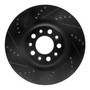 DFC Brake Rotor - Drilled and Slotted - Black 633-16013L