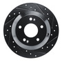 DFC Brake Rotor - Drilled and Slotted - Black 633-21029R