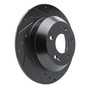 DFC Brake Rotor - Drilled and Slotted - Black 633-21029R