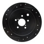 DFC Brake Rotor - Drilled and Slotted - Black 633-13021R