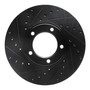 DFC Brake Rotor - Drilled and Slotted - Black 633-20001L