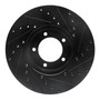 DFC Brake Rotor - Drilled and Slotted - Black 633-20001L