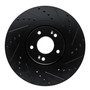 DFC Brake Rotor - Drilled and Slotted - Black 633-21044R