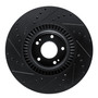 DFC Brake Rotor - Drilled and Slotted - Black 633-21044R