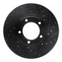 DFC Brake Rotor - Drilled and Slotted - Black 633-20001R