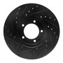 DFC Brake Rotor - Drilled and Slotted - Black 633-20001R