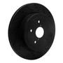 DFC Brake Rotor - Drilled and Slotted - Black 633-13022R