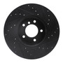 DFC Brake Rotor - Drilled and Slotted - Black 633-31062L