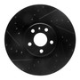 DFC Brake Rotor - Drilled and Slotted - Black 633-27051L