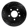 DFC Brake Rotor - Drilled and Slotted - Black 633-31111L