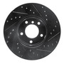 DFC Brake Rotor - Drilled and Slotted - Black 633-31067L