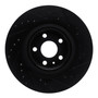 DFC Brake Rotor - Drilled and Slotted - Black 633-27052L