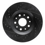 DFC Brake Rotor - Drilled and Slotted - Black 633-40038R