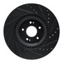 DFC Brake Rotor - Drilled and Slotted - Black 633-21048L