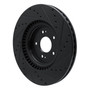 DFC Brake Rotor - Drilled and Slotted - Black 633-21048L