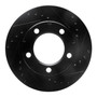 DFC Brake Rotor - Drilled and Slotted - Black 633-40057R