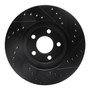 DFC Brake Rotor - Drilled and Slotted - Black 633-39013L