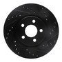 DFC Brake Rotor - Drilled and Slotted - Black 633-39013R