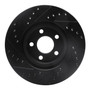 DFC Brake Rotor - Drilled and Slotted - Black 633-39013R